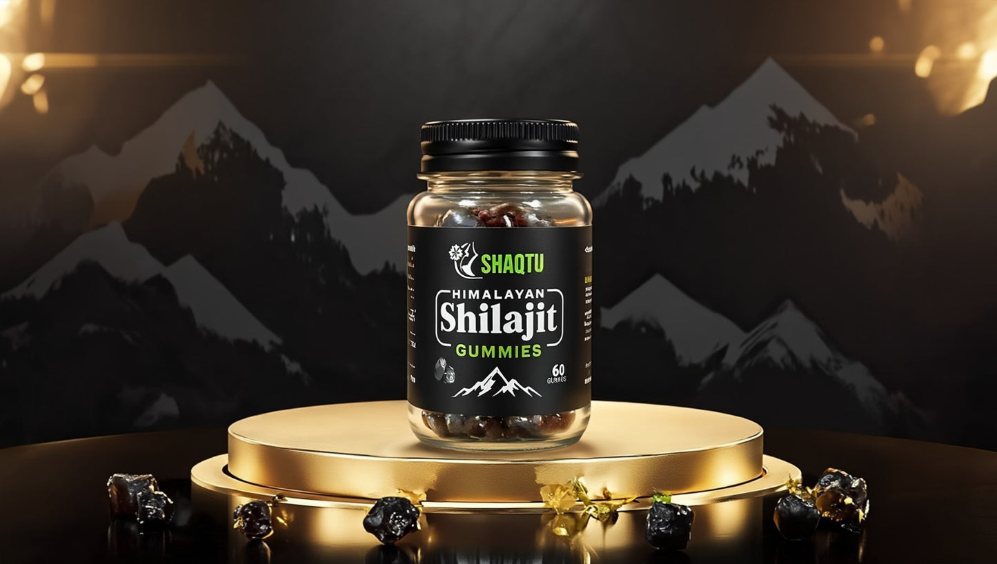 Himalayan Shilajit Gummies – Natural Energy, Strength & Stamina Booster | 60 Gummies