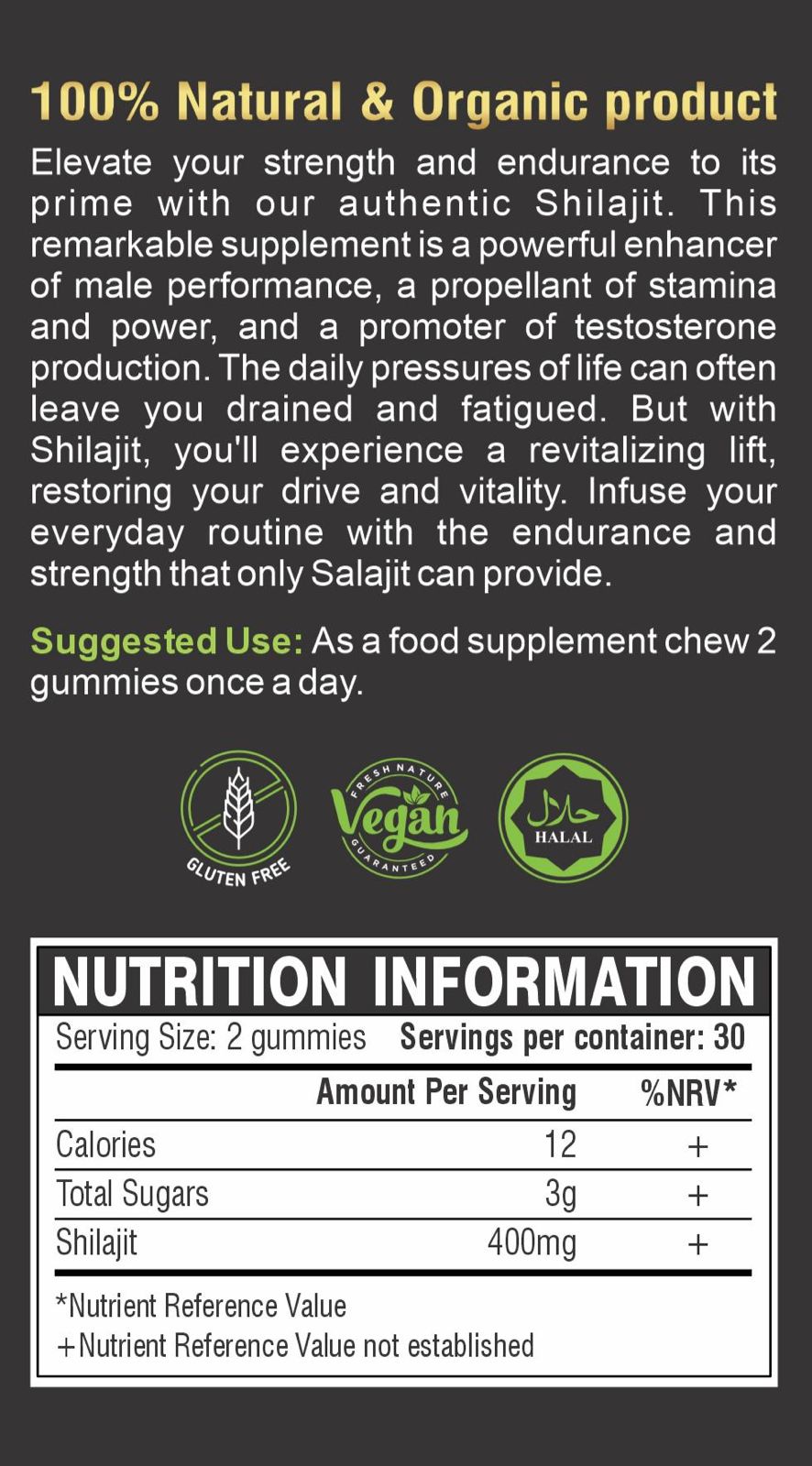 Organic Shilajit Resin – Strength, Focus & Vitality Formula c